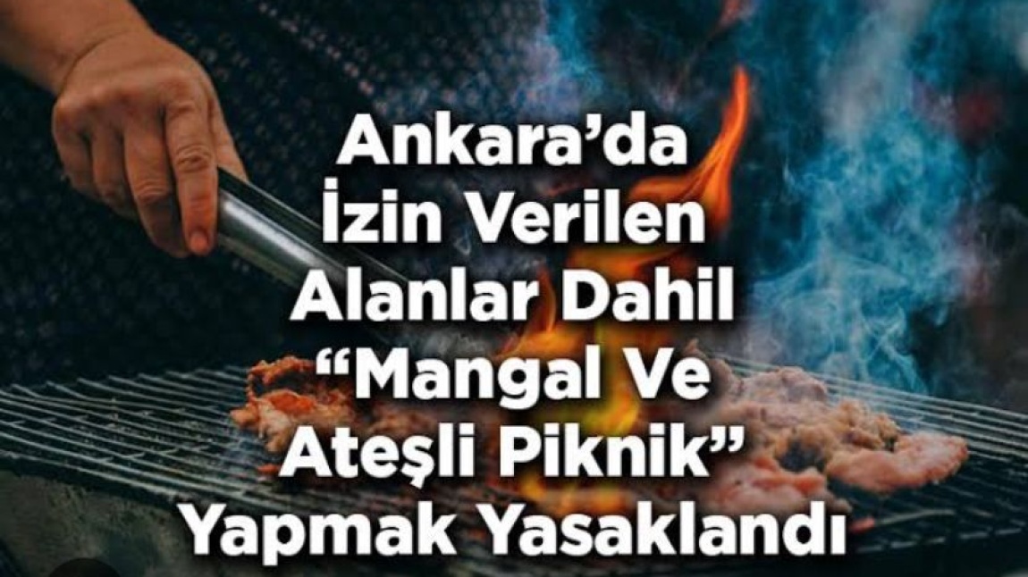 Mangal ve Ateşli Piknik Yasağı